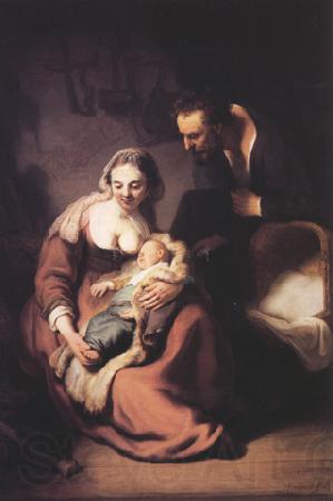 REMBRANDT Harmenszoon van Rijn The holy family (mk33)